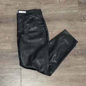Faux Leather Pants - Straight Leg (Petite/Short Length)